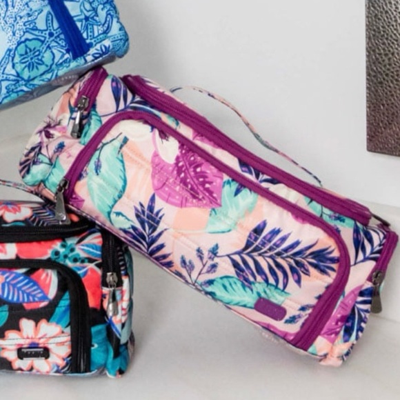 LUG Pink Azalea Floral Trolley Cosmetics Bag, NWOT - Picture 10 of 10